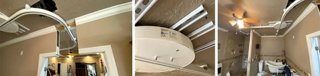 multi view of ceiling lift transfer system