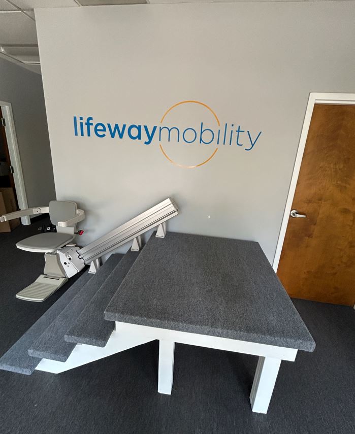 stair lift in Lifeway Mobility Atlanta showroom