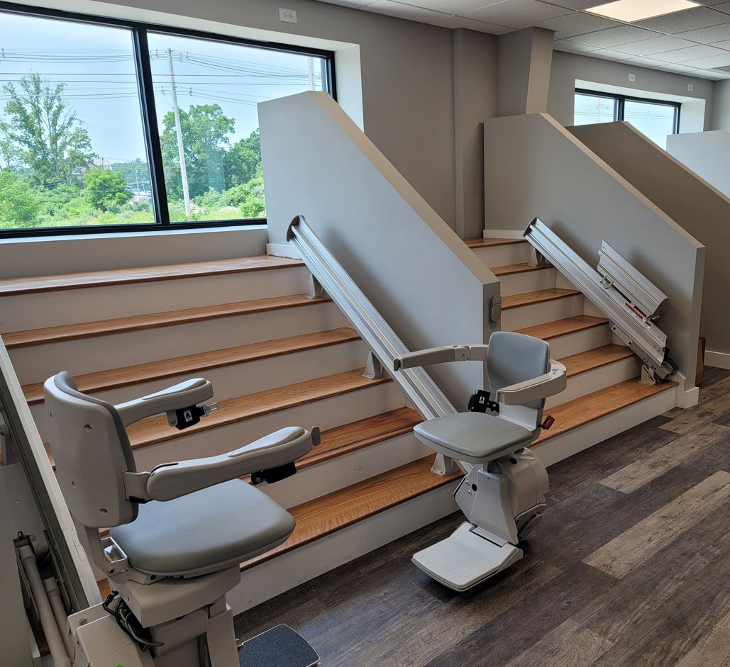 stair lifts in Lifeway Mobility new showroom in Shrewsbury, MA