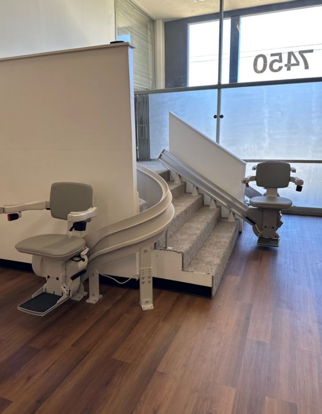 stairlifts in Lifeway Mobility San Diego showroom