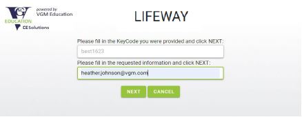 VGM login screenshot for obtaining CEUs from Lifeway Mobility accessibility webinars