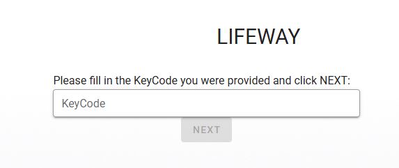 entering keycode from Lifeway Mobility webinar screenshot