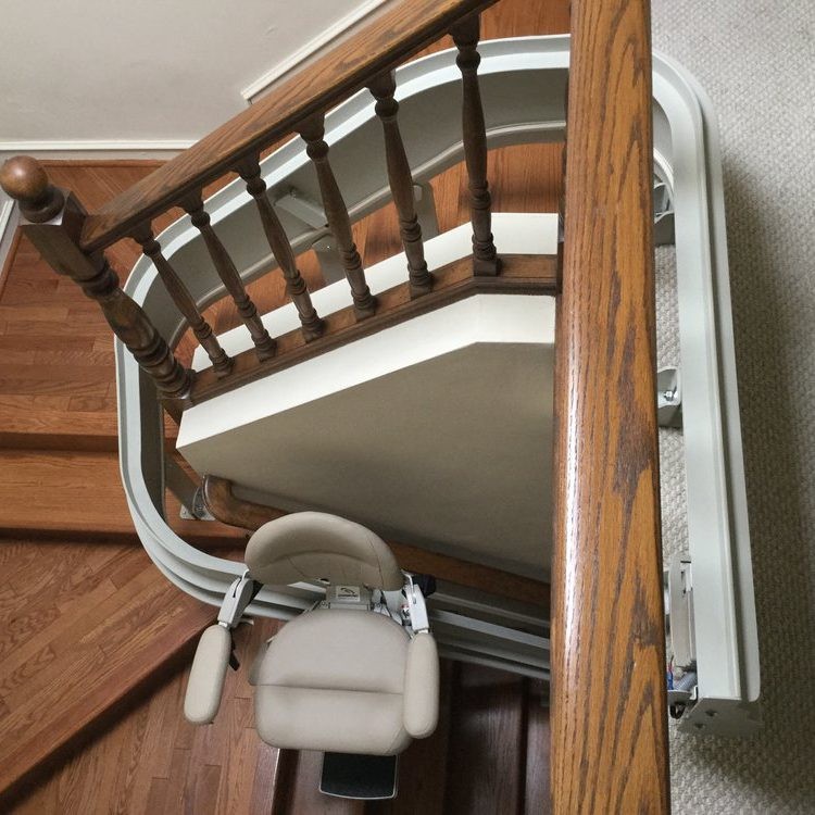 Bruno Elite Curved Stair Lift Usa Made Lifeway Mobility