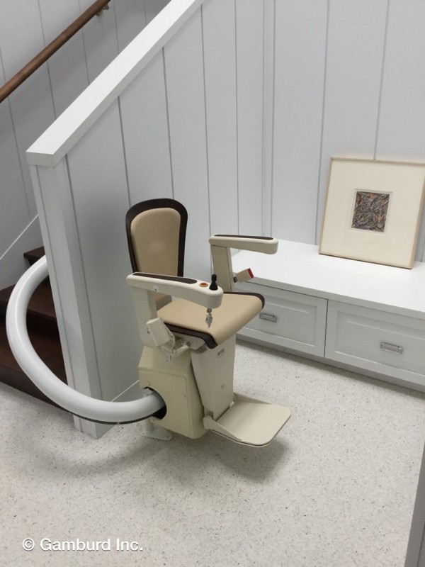Handicare Freecurve curved stairlift installed in Irvine CA