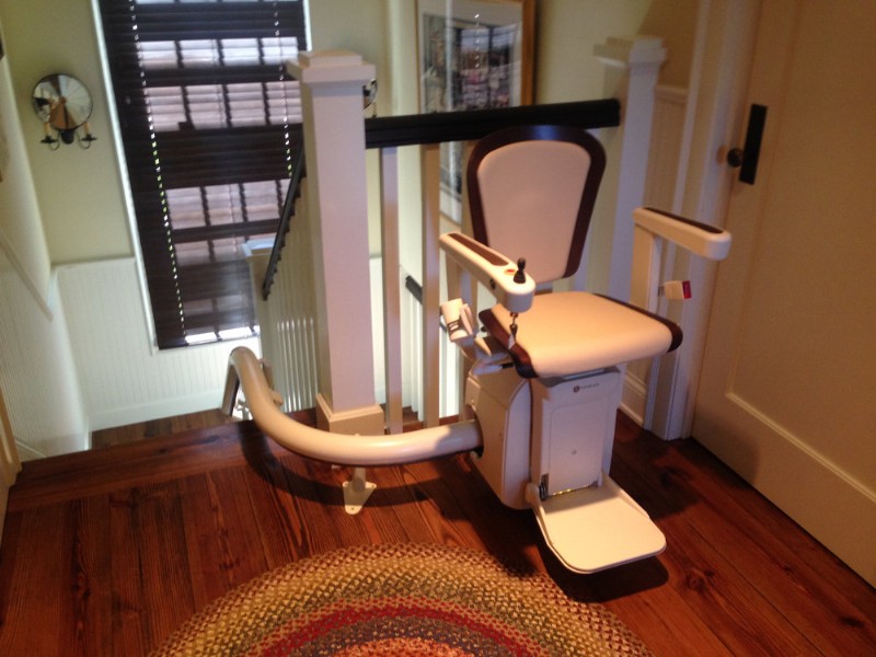 Handicare Freecurve stairlift installed in Los Angeles California
