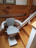 Bruno Elan stairlift installed in home in Weston Massachusetts