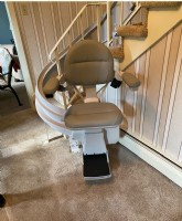 Bruno curved stairlift in Hartford City Indiana installed by Lifeway Mobility