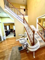 Bruno custom curved stairlift installed in Miamisburgh OH by Lifeway Mobility Columbus