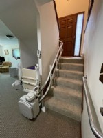 Handicare 2000 curved stairlift installed in Belvidere IL by Lifeway Mobility Chicago