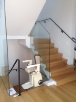 Handicare Freecurve curved stairlift installed in San Jose CA