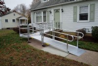 aluminum wheelchair ramp installed by Lifeway Mobility in Westfield Massachusetts