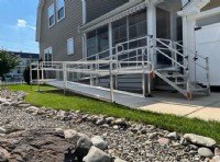aluminum wheelchair ramp installed for summer vacation home access in Delaware by Lifeway Mobility