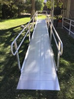 aluminum wheelchair ramp installed in Oakland CA