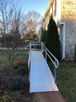 aluminum wheelchair ramp installed in Plymouth MA by Lifeway Mobility