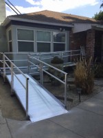 aluminum wheelchair ramp installed in San Jose CA