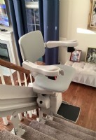 brand new Bruno elite curved stairlift installed by Lifeway Mobility Baltimore