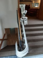 curved stair lift installed in Evangical church in Chicago IL by Lifeway Mobility