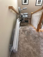 custom curved stair lift installed in Glendora CA by Lifeway Mobility