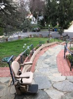 outdoor Elite curved stairlift installed in San Francisco CA