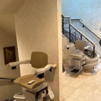 two custom curved stairlifts in LaJolla CA from Lifeway Mobility
