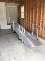 wheelchair ramp installed in Garage in Westborough Massachusetts