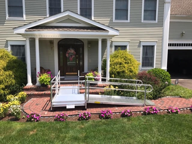 Lifeway-Mobility-aluminum-ramp-installation-in-home-with-garden